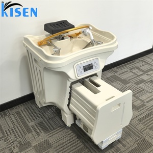 KISEN Évier mobile de lavage de cheveux et de spa capillaire à deux réservoirs avec éclairage et circulation d'eau, bol de spa japonais pour la tête - Product Image 1