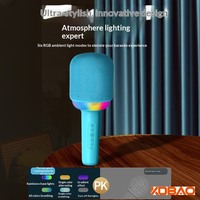 Wowo Kids Singing Microphone Speaker Combo Model K6 Perangkat Karaoke Ajaib Respon Frekuensi 20Hz-20kHz Nirkabel untuk