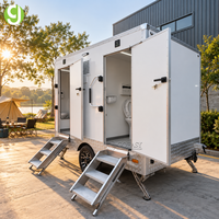 Goeasy Compact 2 Stations, Remorque Sanitaire Portable, Remorque Toilettes Mobiles, Gain de Place pour Petites Événements Extérieurs et Mariages