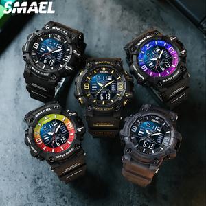 Reloj Analógico-Digital de Doble Movimiento, Último Modelo SMAEL 8049, Reloj Cronógrafo Deportivo Multifuncional a Prueba de Agua para Hombre - Product Image 4