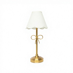 Modern Luxury <b>Rechargeable</b> Cordless Table <b>Lamp</b> Bowknot Design LED Dome Ambient Light Bedroom Restaurant Bar Hotel Decor - Product Image 3