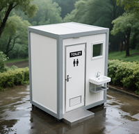 Conteneur mobile de luxe 40 pieds, toilettes et douche amovibles, panneaux sandwich, design moderne pour hôtels, supermarchés, parcs, garantie 5 ans