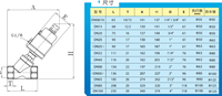 Katup Kontrol Pneumatik Katup Sudut SS304/316 1.6MPa 180 ° C ISO CE untuk Industri Makanan, Uap, dan Farmasi
