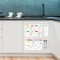 Tableau blanc interactif Uni-Felt personnalisable, amovible, réutilisable et flexible, style Art Déco, pour anniversaires, menus hebdomadaires et mensuels, et planificateur d'épicerie