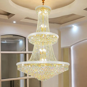 Candelabro de cristal de lujo moderno, lámpara colgante grande de oro de alta calidad para sala de estar, Villa, Vestíbulo del Hotel - Product Image 1