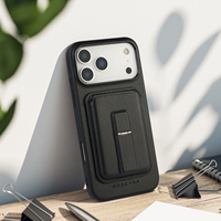 Étui de téléphone pliable avec béquille magnétique en cuir PU amovible pour iPhone Air 17 Pro Max Étui avec fente pour carte magnétique pour iPhone