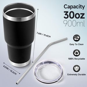 แก้วกาแฟแบบพกพาผนังสองชั้นสแตนเลสอย่างดี แก้วน้ำสแตนเลส - Product Image 2