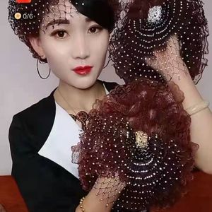 Pañuelos y Bufandas Europeos de Diseño 2023, Nuevo Pañuelo Musulmán para Mujer con Estrella, Pañuelo Cuadrado Simple con Incrustaciones de Diamantes, Sombrero Vintage - Product Image 5