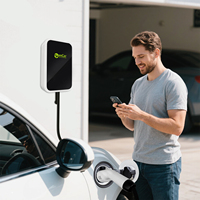 Estación de carga comercial AC EV 32A Cargador de pared Tipo 2 Caja de pared inteligente 7KW con OCPP 4G Wifi DLM para negocios