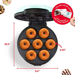 Máquina para Hacer Waffles y Donas Eléctrica de Acero Inoxidable de 750W, Mini, Desmontable y Lavable, para Uso Doméstico y Hotelero - Product Image 4