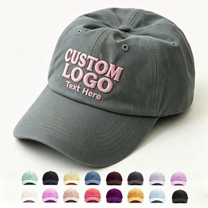 Custom Embroidered Fashion Logo Unconstructed Crown 100% Cotton 6 Panel High Quality Plain Dad Hats Unisex <strong>Baseball</strong> <strong>Caps</strong> - Product Image 1