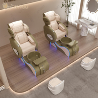 Chaise de pédicure à circulation d'eau automatique de massage électrique au design de luxe Yayou massage complet du dos inversé pour onglerie