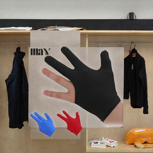Gants unisexes légers, respirants, extensibles, à trois doigts, en soie, pour le sport, la piscine, le snooker, le billard, anti-transpiration et confortables - Product Image 3