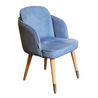 Chaise de salle à manger moderne en bois naturel Vivaldi Dekor, structure en bois de hêtre massif, design scandinave, revêtement en lin, assise confortable pour