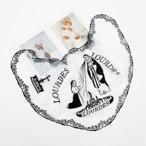 Châle Hijab Respirant pour Cérémonie Religieuse et Usage Quotidien Écharpe Triangulaire pour Femme avec Motif Brodé de la Vierge Marie <span class=keywords><strong>Catholique</strong></span> - Product Image 5