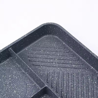 Poêle KZR écologique de qualité alimentaire, carrée, en fonte, avec revêtement PTFE, poignée composite, style américain, résistante au four, certifiée SGS/LFGB