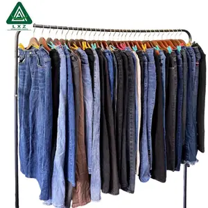 Dark color Used Clothes Second Hand Lady Jeans Pants In Bales Used Pants Wholesale
