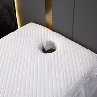 Housse de lit matelassée en coton de couleur unie, drap-housse élastique pour table de massage, 1 pièce, couvre-lit de couleur unie pour salon de massage