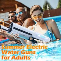 Pistolet à eau électrique automatique EPT à absorption d'eau, lumière LED, alimenté par piles, jet puissant, pour enfants et adultes, été