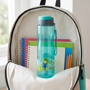 Personalized Cartoon BPA Free <b>Water</b> <b>Bottle</b> <b>for</b> <b>Kids</b> with Straw Screw-On Lid 400ml Direct Drink School Outdoor Use - Product Image 1