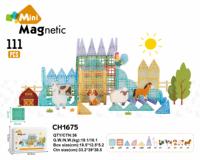 Jeu de tuiles magnétiques en boîte de fer blanc, mini-ensemble de voyage 3 cm, en matériau ABS, jouets de construction portables DIY, jouet éducatif STEM