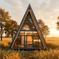 Maison préfabriquée en acier triangulaire européenne personnalisée à montage rapide, imperméable et portable, idéale pour les chambres d'hôtel