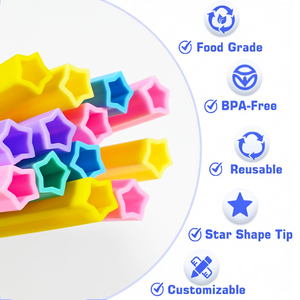 Bottiglie d'acqua riutilizzabili colorate ad alte prestazioni, senza BPA, per alimenti, con punta in silicone a forma di cuore, taglio personalizzato, dimensioni personalizzate - Product Image 4