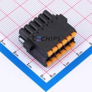 JL15EDGKNHM-35006B01 Plug-in Terminal Block Through hole Component (THT),P=3.5mm Connector 2x6P 3.5mm Black 2 - Product Image 1