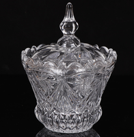 Pot de sucre en verre transparent, sucrier en cristal, sucrier en verre, bocaux de bonbons avec couvercle, vente en gros de ml