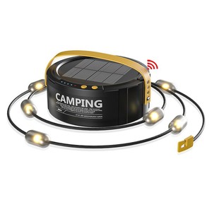 ไฟโซลาร์แคมป์ปิ้งแบบสาย LED พร้อมแบตเตอรี่แบบชาร์จได้ พกพาสะดวก ใช้สำหรับเต็นท์และสวน - Product Image 1