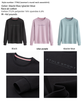 CHOGREY Sweat-shirt décontracté en toile imprimé pour femme, manches longues, col rond, coupe ample confortable, 220g, personnalisable