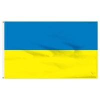 Nouveau drapeau et bannière imprimés de l'Ukraine, 100% polyester, 3x5 pieds