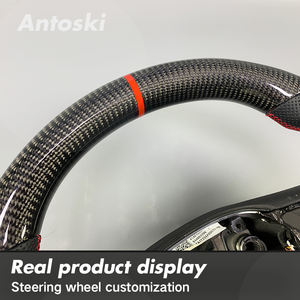 Volant sport en cuir perforé noir personnalisé avec fibre de carbone véritable pour <span class=keywords><strong>Chevrolet</strong></span> <span class=keywords><strong>Malibu</strong></span> XL <span class=keywords><strong>RS</strong></span> 2016-2023 - Product Image 3