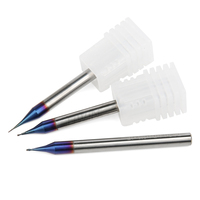 Fournisseur d'usine carbure 2 cannelures Micro fraise en bout carrée 0.1mm 1/8 "fraise de Micro-diamètre en carbure HRC65