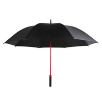 Parapluie droit en fibre de verre coloré de 27 pouces, coupe-vent, semi-automatique, ouvert, grand parapluie de golf protégé contre les UV, logo de voiture