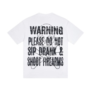 2025 하이 퀄리티 디자인 유명 브랜드 럭셔리 t 셔츠 사용자 정의 그래픽 인쇄 라운드 넥 면 자수 티셔츠 남성 - Product Image 4