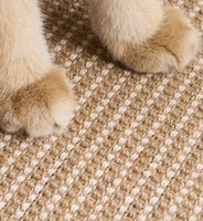 Lit-grattoir moderne pour chat, emballage carton, résistant à l'usure, sans peluches, maison intégrée, en feutre de jute et MDF, directement de l'usine