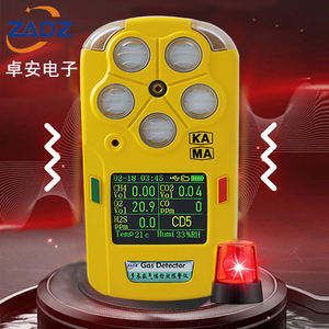 Taşınabilir 5 in 1 çoklu gaz detektörü için CO/H2S/O2/lel-ithal sensör gaz analizörü toptan - Product Image 3