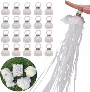 Vente en Gros Biodégradable Blanc Streamer Papier Confettis Fête De Mariage Popper Confettis Canon