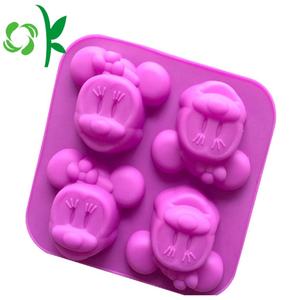 OKSILICONE silicona 4 agujeros <span class=keywords><strong>Minnie</strong></span> Mouse jabón molde creativo nuevo producto silicona pastel molde para hornear gran oferta moldes de dibujos animados - Product Image 6