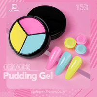 Collection de Gels Ongles Couleurs Arc-en-ciel Estivales en Pot, Palette de Gels Pudding, Gel UV pour Peinture au Doigt, Vernis Gel pour Salons de Manucure (Vente en Gros)