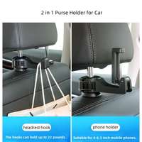 Crochet de voiture multifonctionnel créatif pour appuie-tête arrière, support de téléphone portable pour voiture, accessoires automobiles