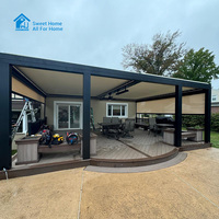 Pergola motorisée en aluminium sur mesure Sweet Home, imperméable, avec toit à lames orientables, pour villa, jardin ou patio.