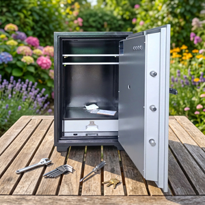 Coffre-fort mécanique étanche MONEY MNS-100C Vietnam avec déverrouillage par empreinte digitale, mot de passe et clé ; pour bureaux, hôtels, etc. - Product Image 5