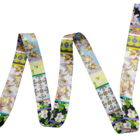 Ruban de polyester standard recyclé mondial, ruban de sangle imprimé en polyester avec logo personnalisé de sublimation