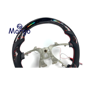 Volante Deportivo Personalizado de Fibra de Carbono Forjado con LED de RPM y Cuero Perforado para <span class=keywords><strong>Chevrolet</strong></span> Corvette C5 - Product Image 4