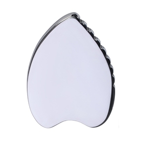 Planche de massage Gua Sha en térahertz avec bord en forme de peigne ondulé, masseur facial en acier inoxydable pour le lifting du visage et le raffermissement de la peau - Product Image 1