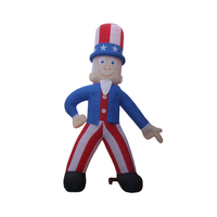 Grand ballon gonflable personnalisé de l'Uncle Sam pour la fête des Mères et le Memorial Day américain