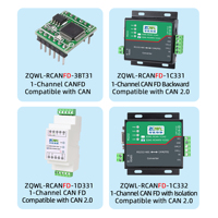 Module convertisseur industriel RS485/RS232/422 CAN FD ZQWL RCANFD, conversion de protocole Modbus RTU CAN, protection contre les surtensions ESD 6-36V DC