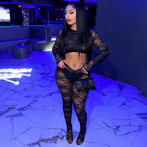 C0244 all'ingrosso vendita calda all'ingrosso di <span class=keywords><strong>pizzo</strong></span> alla moda elasticizzato <span class=keywords><strong>tuta</strong></span> aderente da donna di alta qualità - Product Image 6